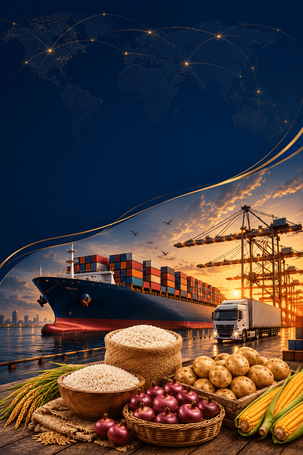 Container ship and international logistics
